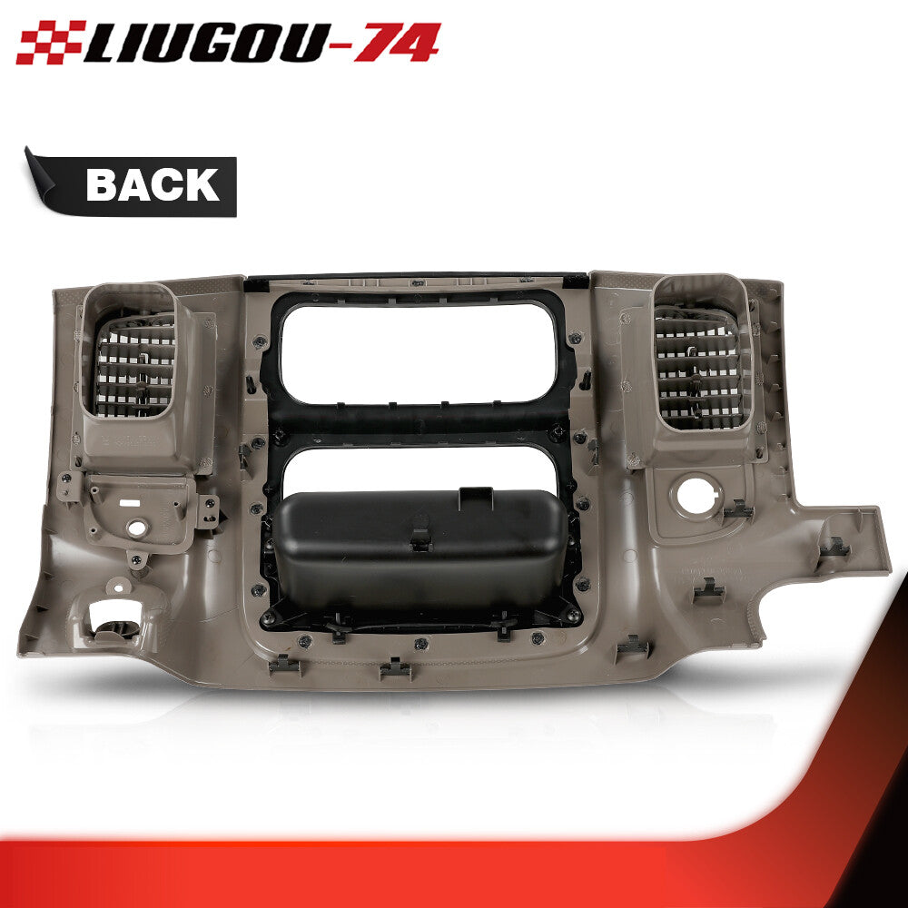 Suitable for 02-05 for Dodge for Ram Beige Dash radio bezel, climate trim panel, vents, and storage.