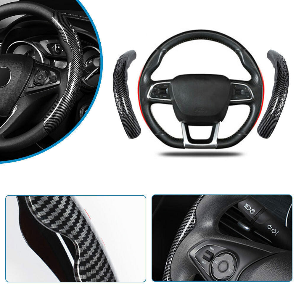 15 Carbon Fiber Universal Car Steering Wheel Booster Cover Anti Slip Accessories