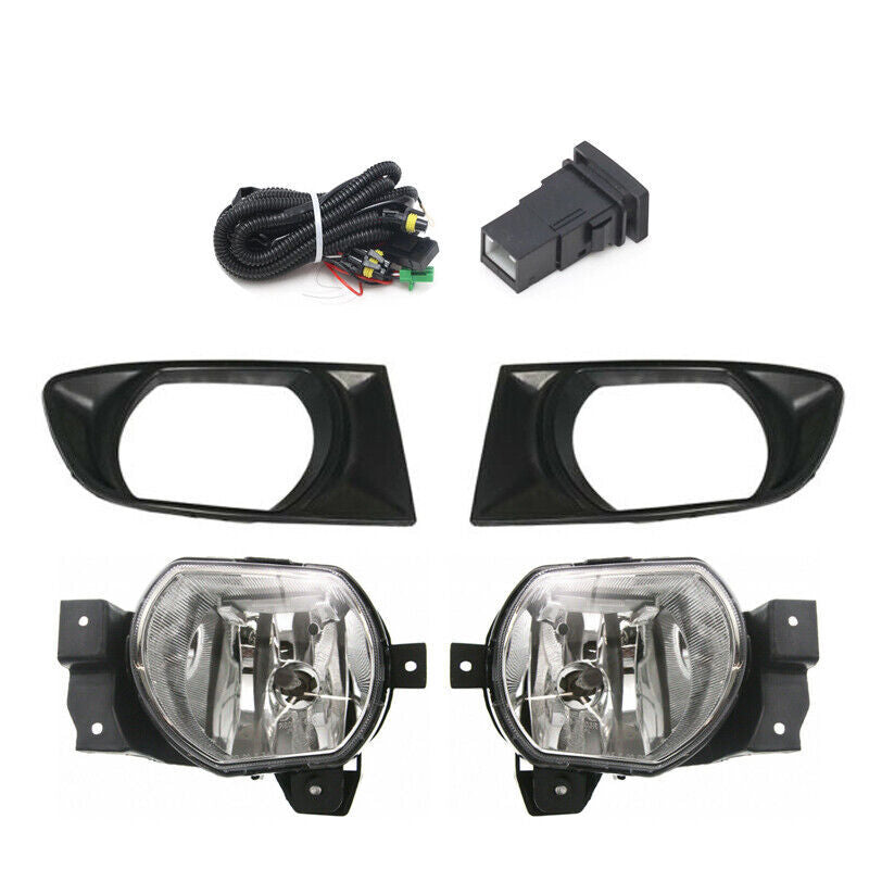 for Kia Rio RS 2002 03-06 w/Wiring Switch Front Bumper foglamp cover Fog Light