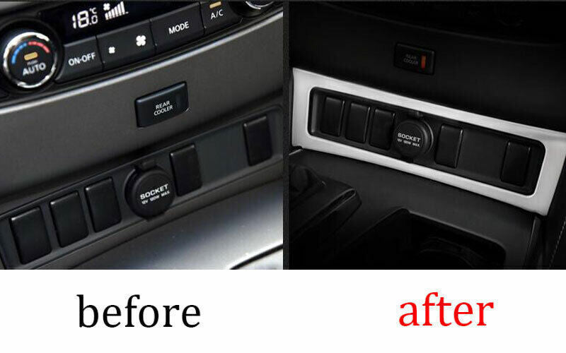 Console Cigarette Lighter Storage Box for Nissan Armada Y62 2017-20 Matte Silver