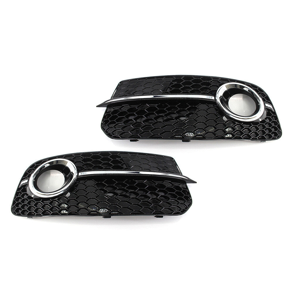 Front Bumper Fog Light Grille Upgrade Grill Fit for AUDI Q5 2013-2017 Left Black