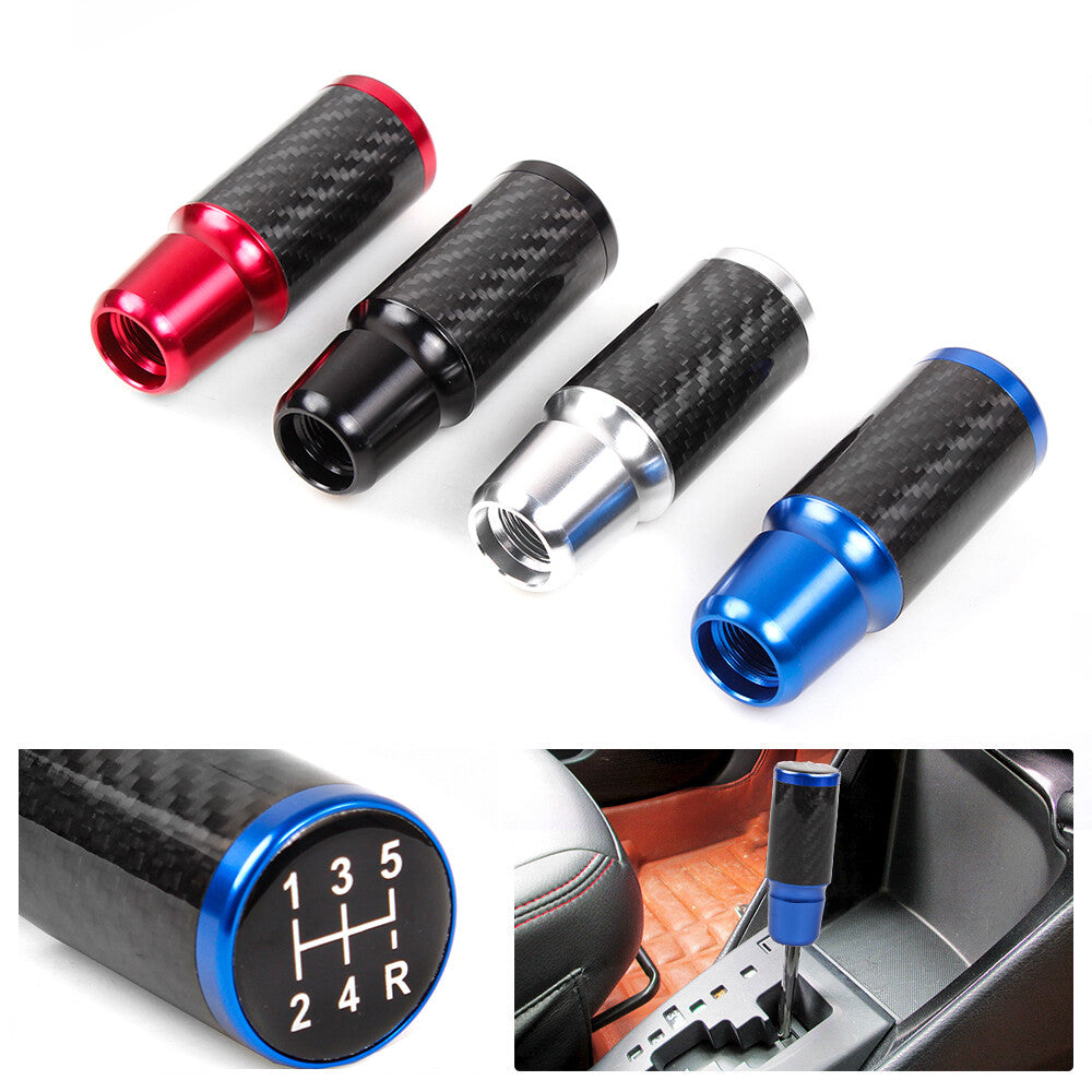 Universal 5/6 Speed Carbon Fiber Auto Manual Gear Stick Lever Car Shift Knob