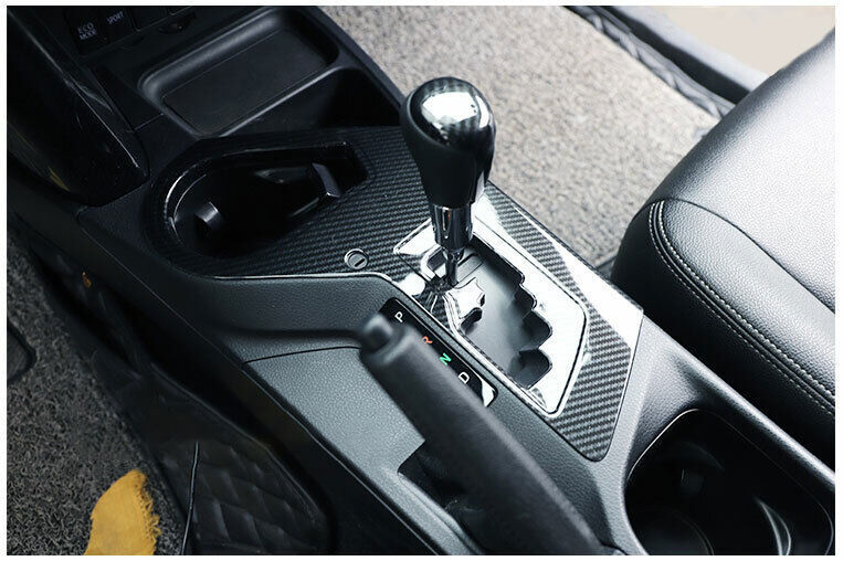 For 2016-2018 for Toyota RAV4 Carbon Fiber Inner Console Gear Shift Cover Trim 2P