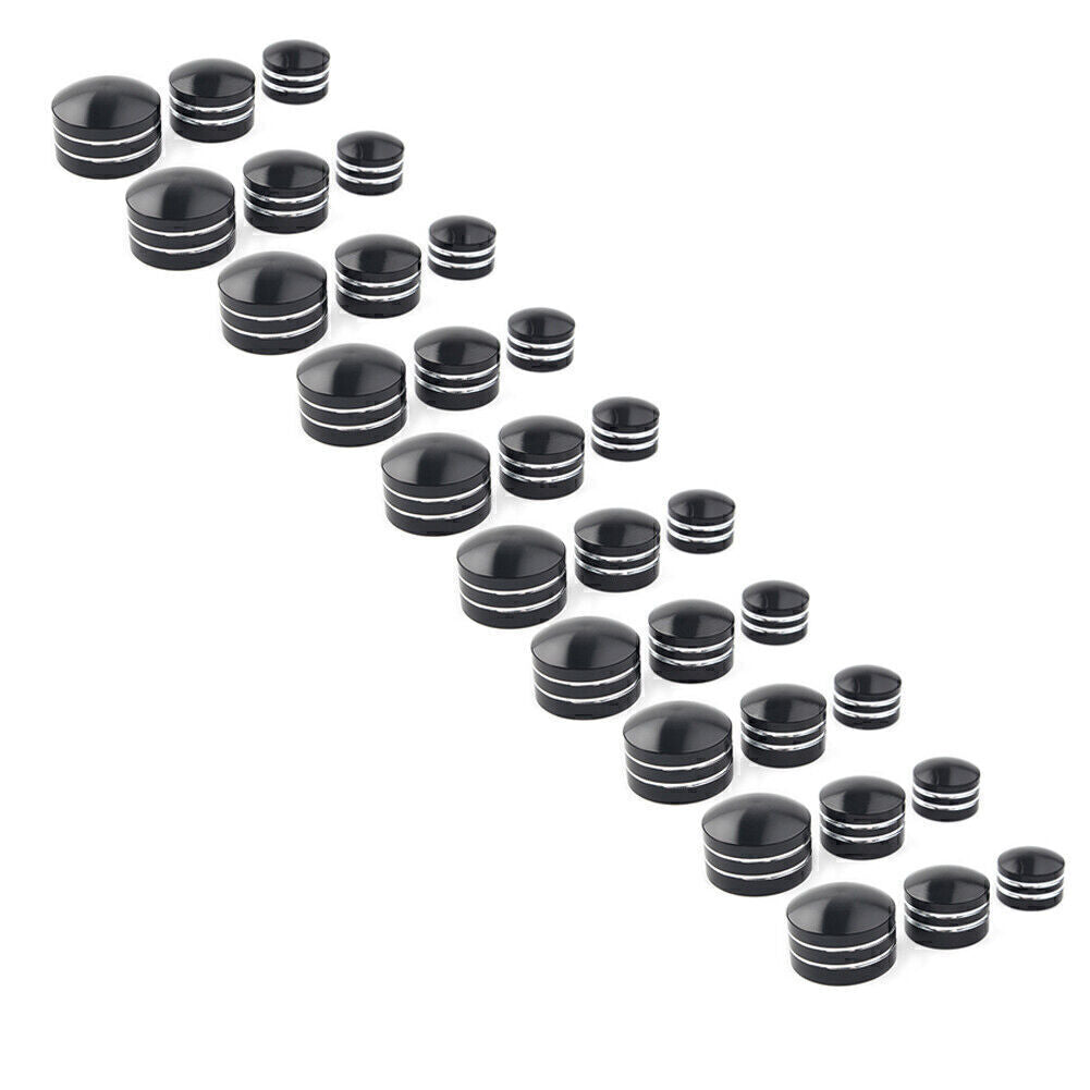 for Harley Black CNC Inner 9mm Schrauben Motor Bolt Topper Caps Cover 10pcs UK