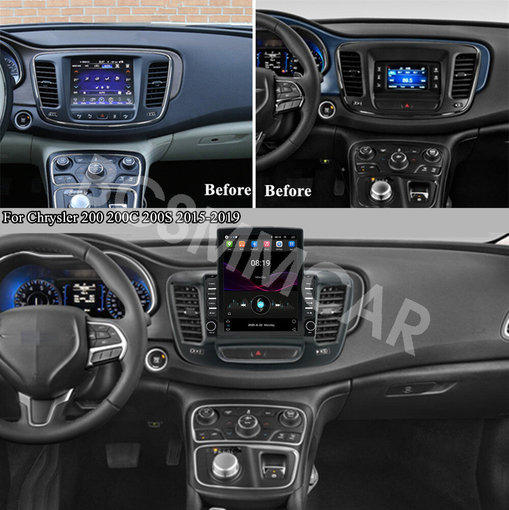9.7in Touch Screen Car Radio GPS Stereo Fit for Chrysler 200C 200S 2015-2019