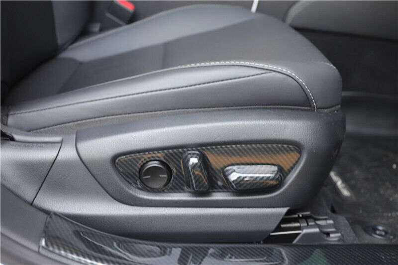 for Seat Behind Net Bag Frame Cover Trim 6PCS for Lexus for ES 18-21 Black Carbon Fiber
