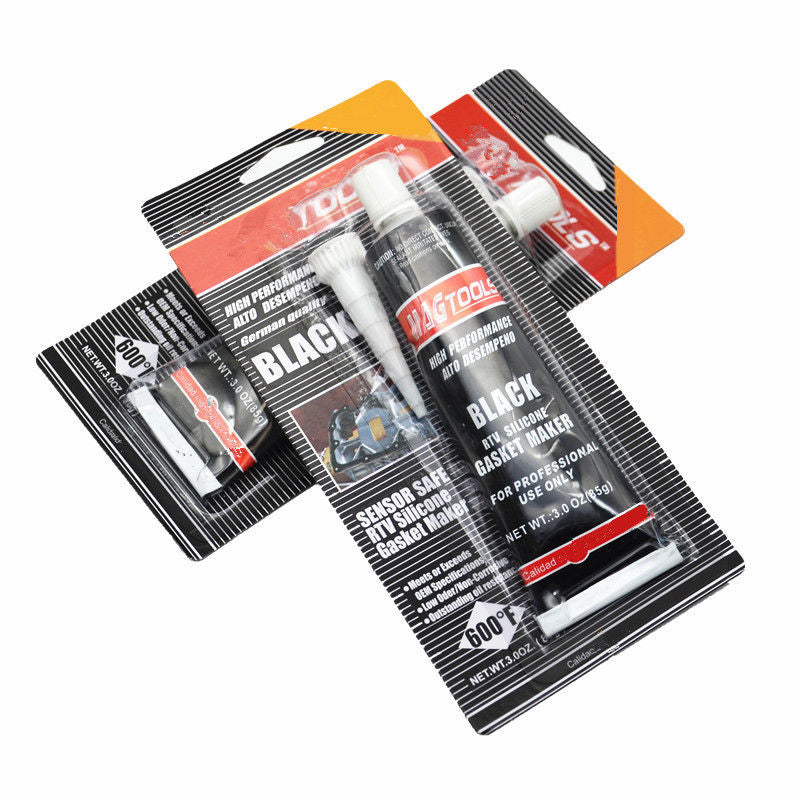 2x Car Engine Cover High Temperature Silicone Glue Silicone Sealant Adhesive BK