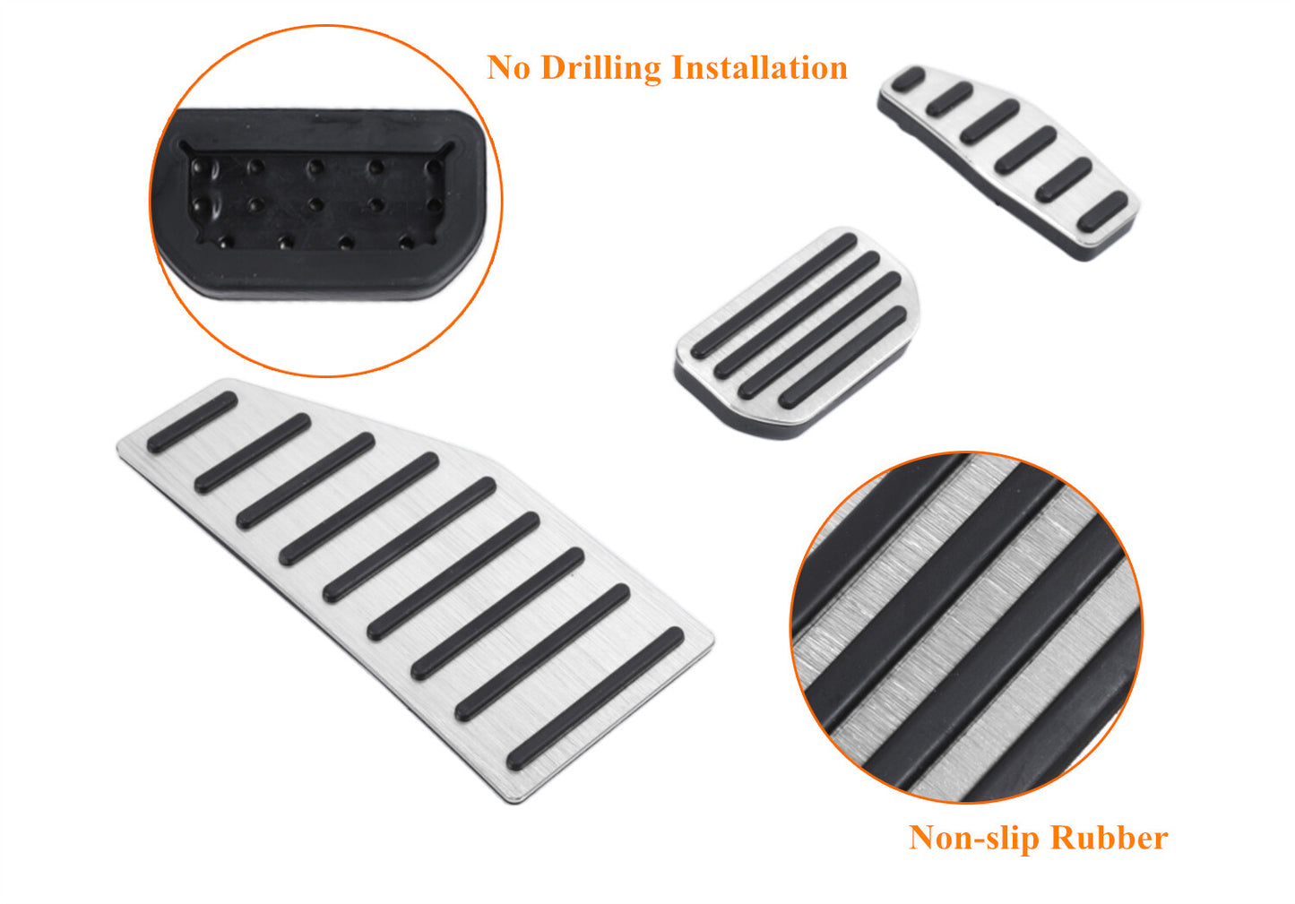 for Suzuki for Jimny JB74 JB43 Acessorios AT Brake Rest Foot Pedal Pads Kit 3-pack