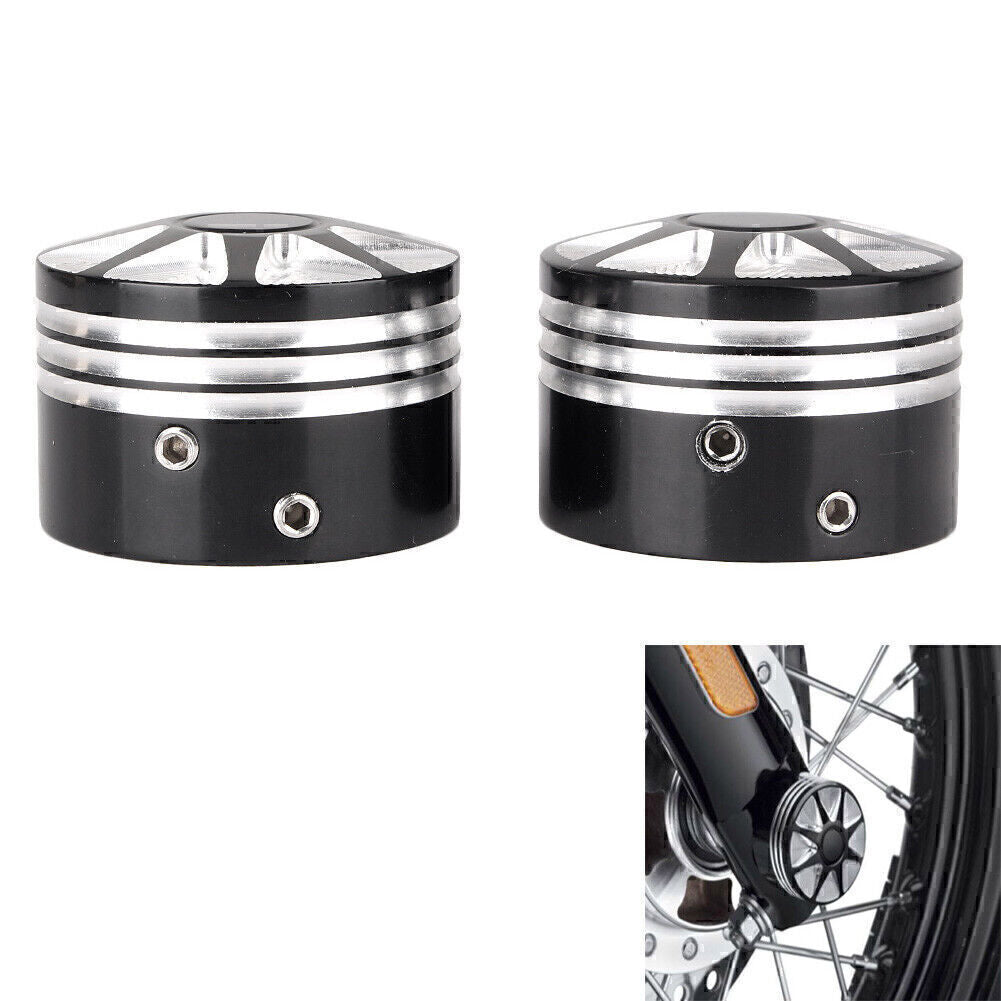 for Harley VRSC XG XL Dyna Softail Touring 1 Pair Front Axle Nut Cover Bolt Kit
