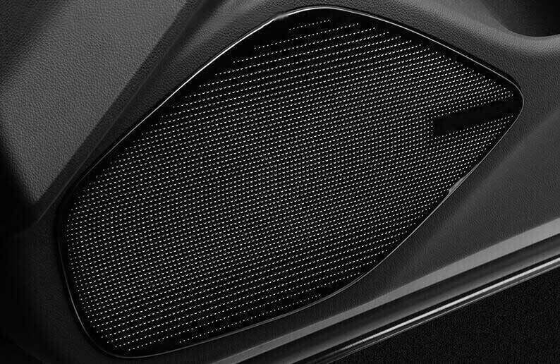 for Cadillac CT5 2020-24 Black Steel Inner Door Horn Speaker Ring Cover Trim 4P
