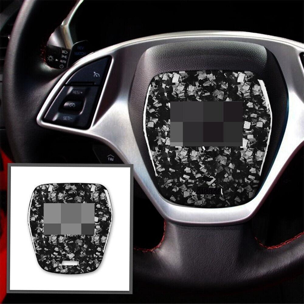 Forged Carbon Fiber for Chevrolet for Corvette C7 2014-19 Steering Wheel Panel Cover