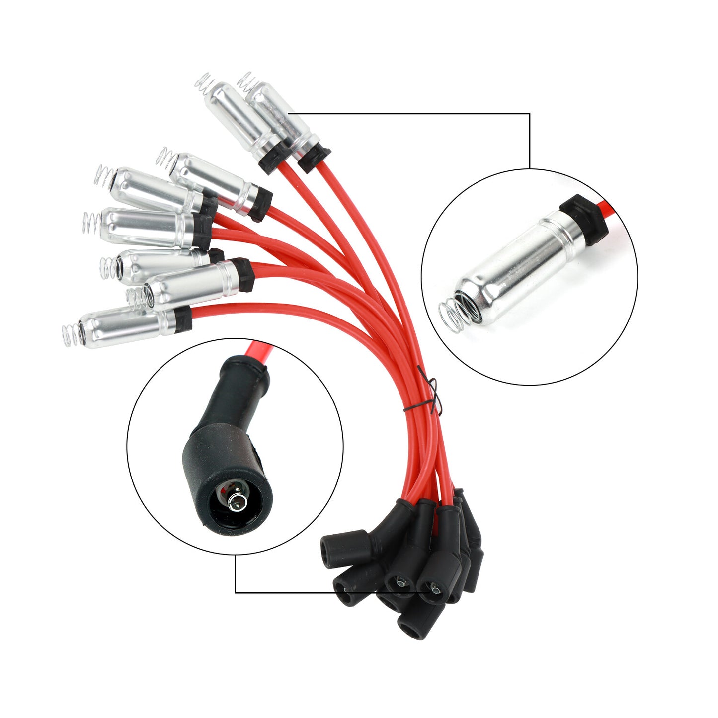 8Pcs Ignition Coils + Iridium Spark Plugs + Wires for Buick LaCrosse V8 5.3L