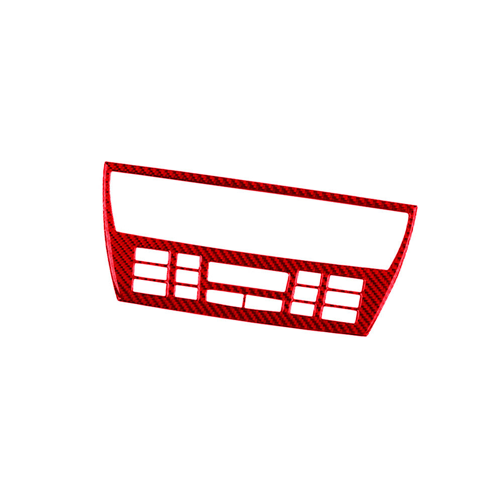 Red Carbon Fiber CD Outer Frame Trim Fits for BMW X3 2004-2010