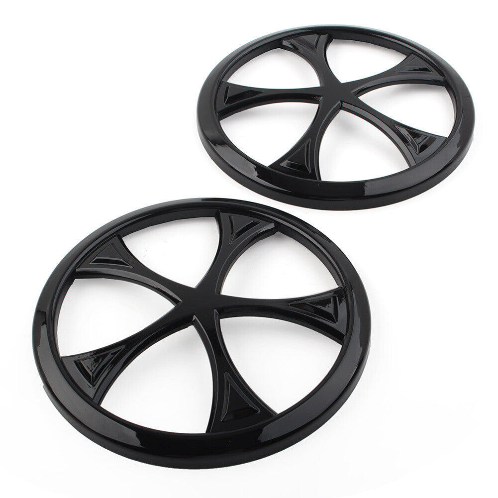 Black Speaker Trim Grill Cover for Harley Electra Glides,Street Glides 2014-22