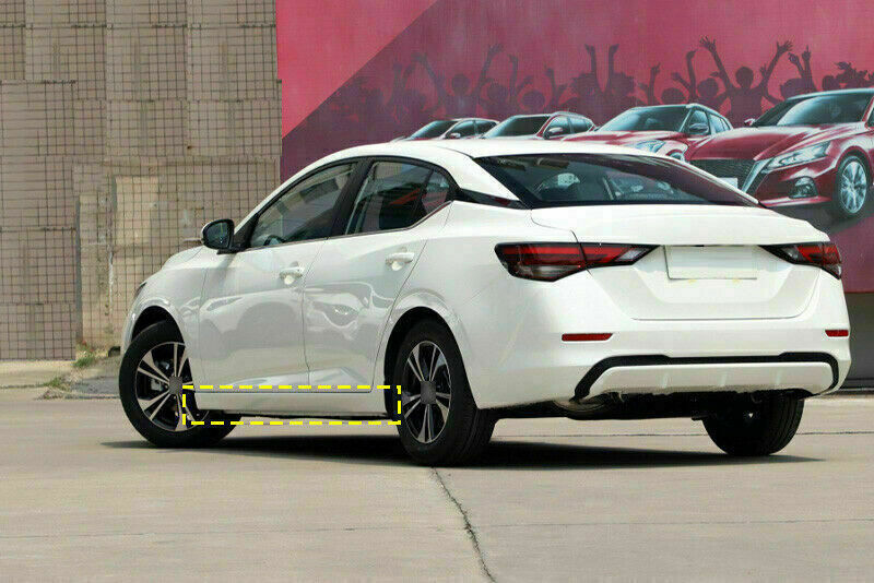 black Side Skirts Extension Spoiler Guard 2p for Nissan Sylphy Sentra 2020-2022