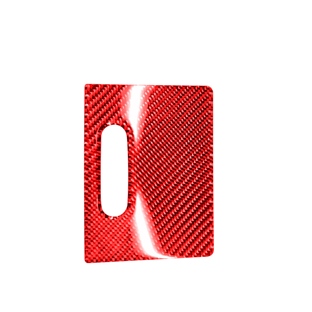 Red Carbon Fiber Cigarette Lighter Panel Cover Trim for Toyota for Corolla 2014-2018