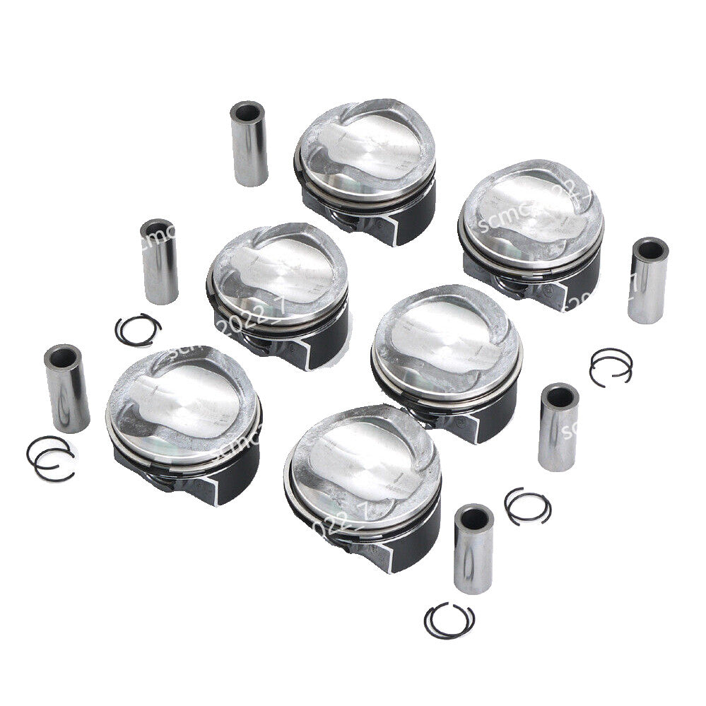 6x Engine Pistons Rings Set for Audi A4 A5 S5 A6Quattro Q7 3.0T CREC CRED CREH