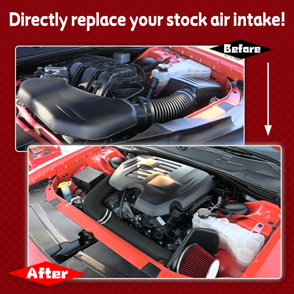 Cold Air Intake Kit w/ Filter Heat Shield For 11-20 Charger for Challenger 300 3.6