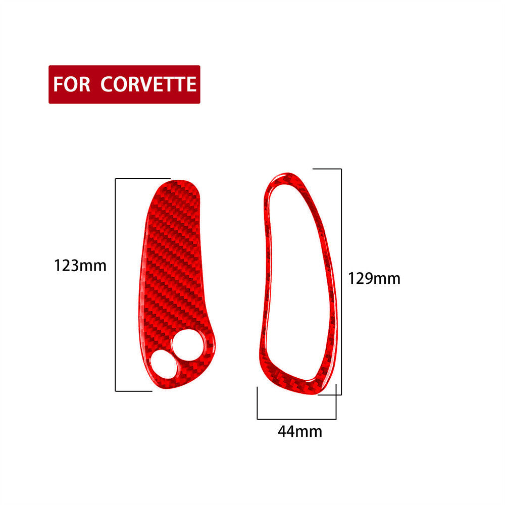 Red Carbon Fiber Speedometer Side Panel Trim for Chevrolet for Corvette C5 1998-2004