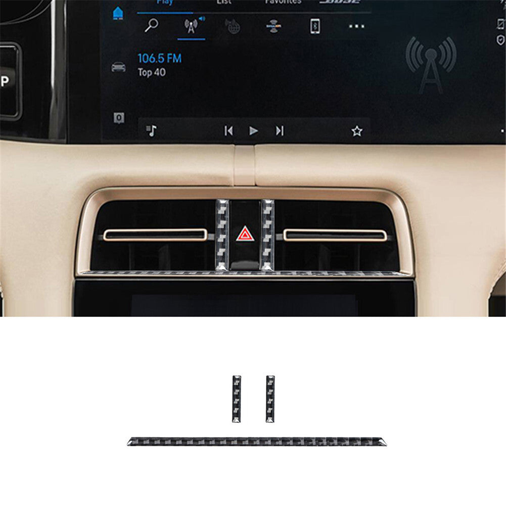 10x carbon fiber center console panel trim for Porsche Taycan 2019-2022