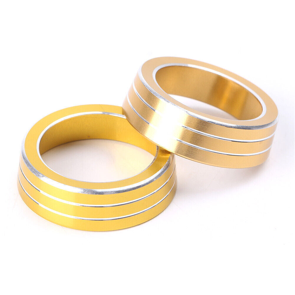 2x AC Air-condition Control Switch Cover Ring Fit for Honda for Civic 2016 2017 Gold