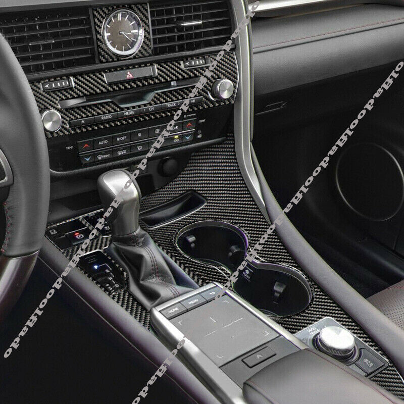 for Lexus RX300 450h 2016-2022 Carbon Fiber Interior Gear Shift Box Panel Trim