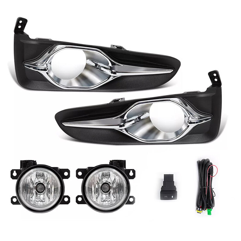 Front Fog Light Fog Lamp Cover +Wiring Kit for Honda Fit Shuttle 2017 2018 2019