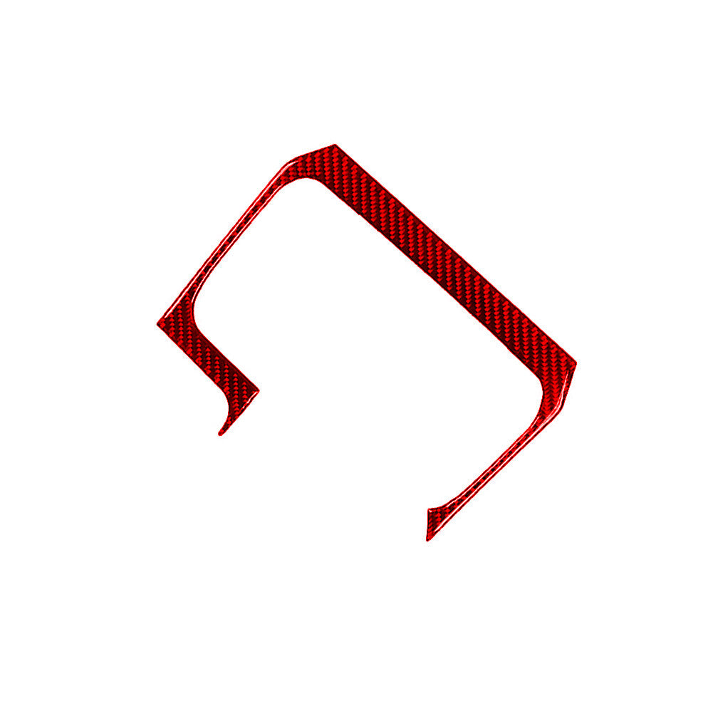 Red Carbon Fiber Central Cup Holder Cover Trim for Toyota Tacoma 2016-2021