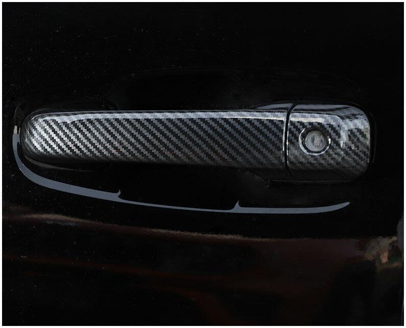 for Toyota 4Runner 2020-2021 Carbon Fiber Grain Exterior Side for Smart Door Handle
