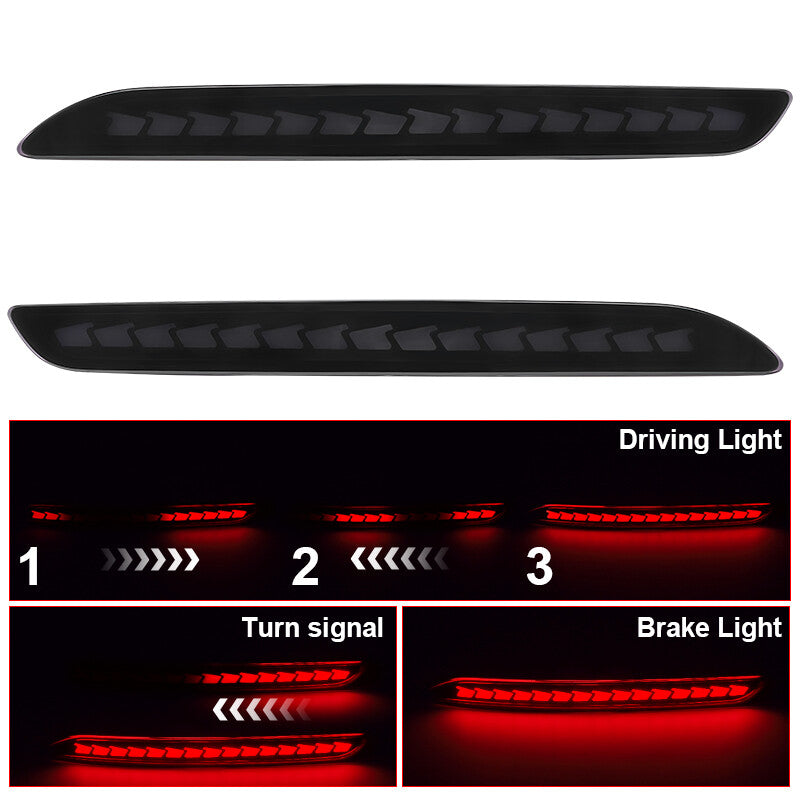 2x LED Rear Bumper Tail Light Brake Lamp W/Dynamic Turn for Honda Accord 2023-24