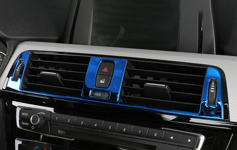 Central Console for BMW 3 4 Series GT 2013-2019 Air Outlet Vent Trim Blue Steel