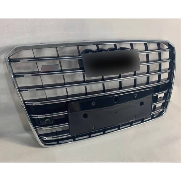 Fit for Audi for A8 2015-2017 Front Bumper Grille Mesh Grill S8 Style Grilles Silver