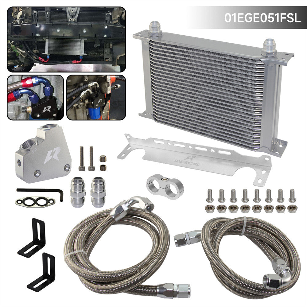 25 Row Engine Oil Cooler Kit For LS1 LS2 LS3 LS6 LS7 CTS-V 4.8L 6.0L 6.2L GM CK