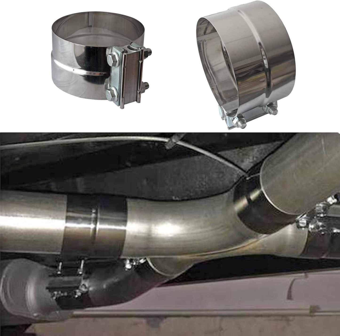 5-inch exhaust clip with 304 stainless steel rim, 5-inch muffler clip