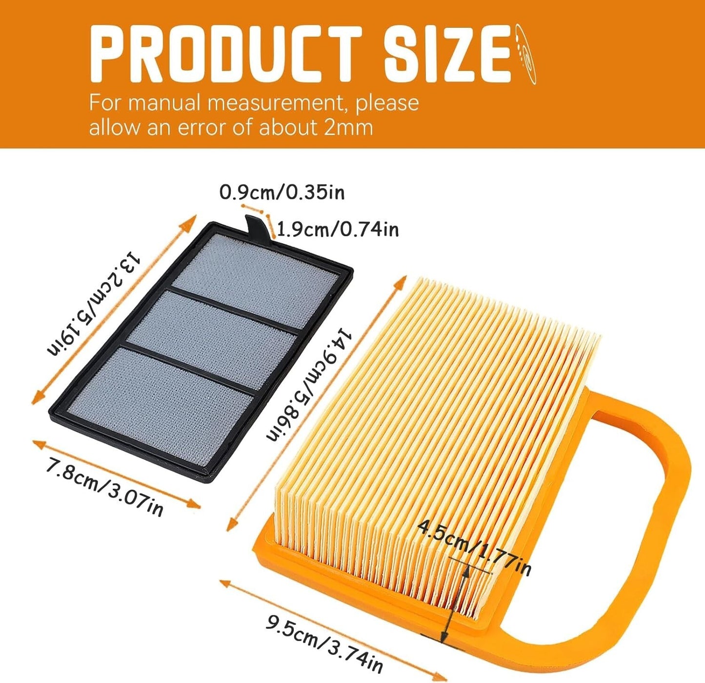 Air Filter for Stihl TS410 TS420 TS 410 TS410Z TS420Z TS480 TS500i42381410300