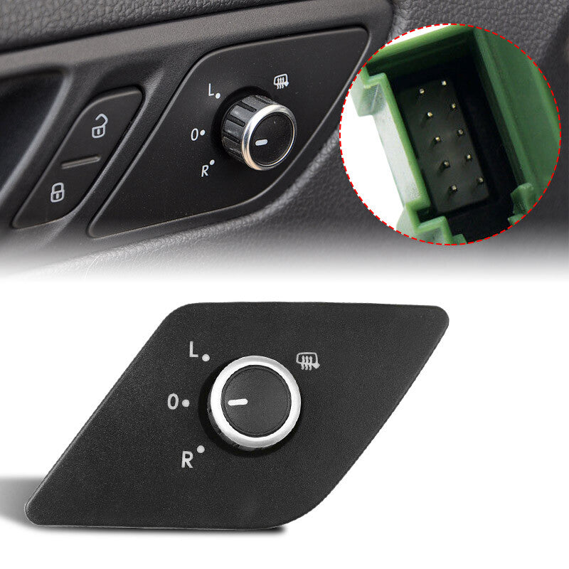 Side Mirror Switch Knob w/ Heat Function for VW for Jetta MK6 5C7 959 565J 2011-2016