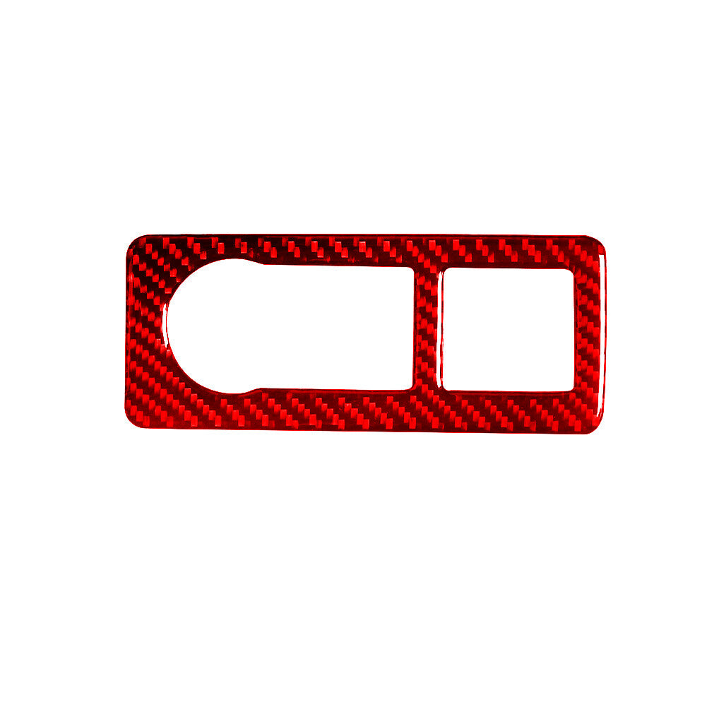 Red Carbon Fiber Headlight Control Trim For Silverado/tahoe/ for sierra 07-14 Type B