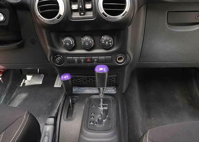 for Jeep for Wrangler JK 2011-2017 Bright Purple Gear Shift Knob Shifter Lever Trim