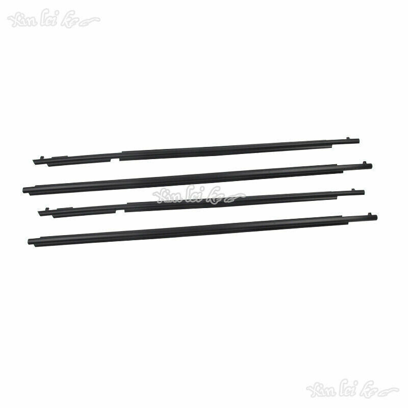 Car Quarter Door Belt Moulding Black Set for Toyota Prado FJ/LC150 2010-2020