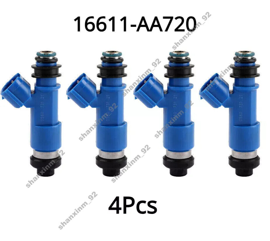 4 Pcs Fuel Injectors for Subaru Forester Impreza Legacy WRX STI OutBack 2.5L~