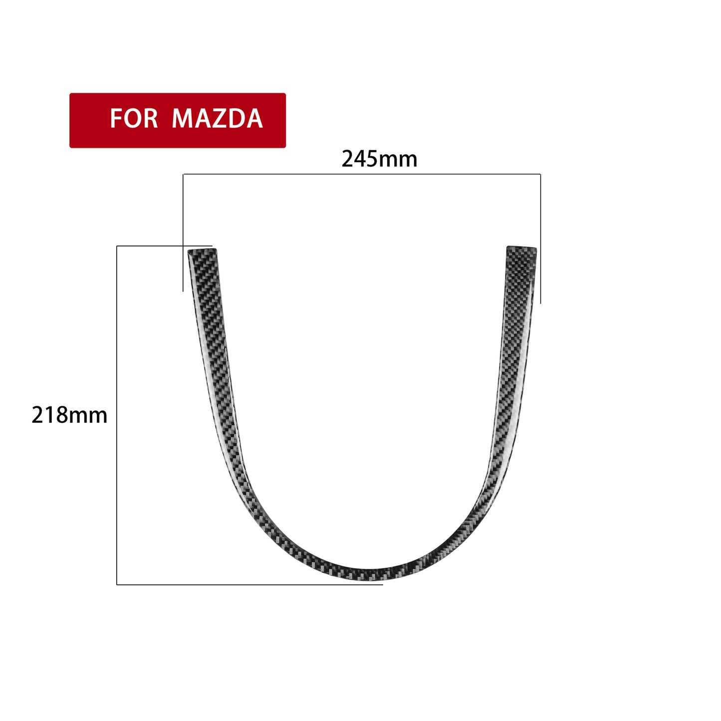 Carbon Fiber Interior Gear Shift Frame Cover Trim for Mazda MX-5 Miata 2009-2015