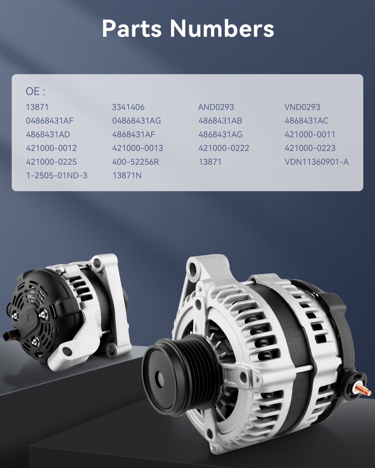 Fit for 2001-2007 for Chrysler Town Country Silver Alternator 3.8L 3.3L AND0293