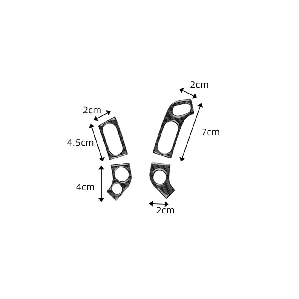 4X Carbon Fiber Steering Wheel Knob Trim for BMW X3 2004-2010