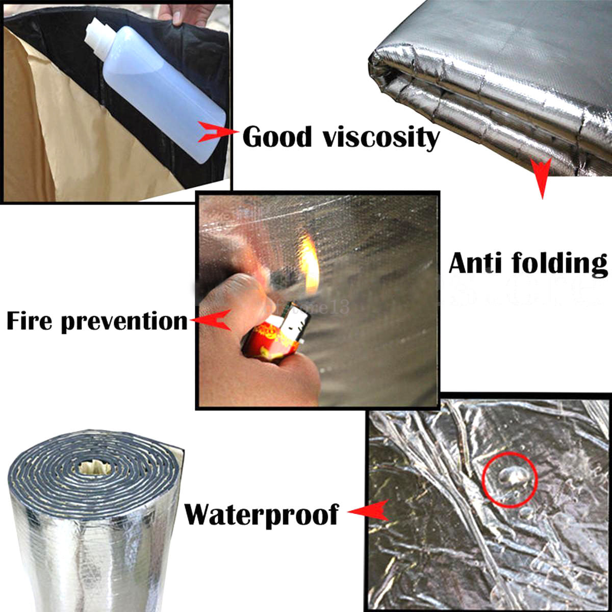 Heat Shield Car Insulation and Soundproofing Pad 100100 cm
