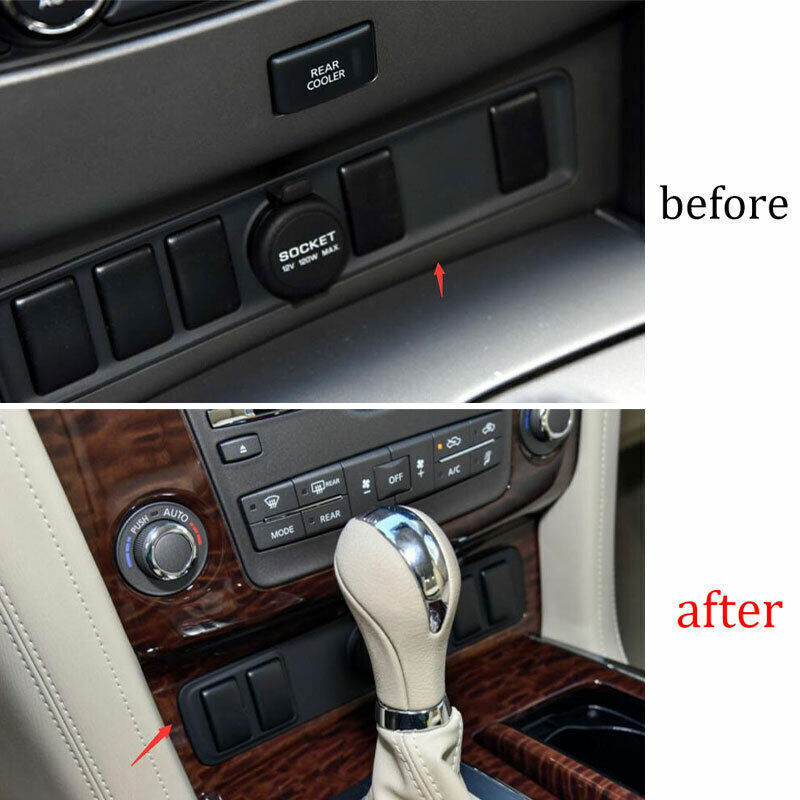 Console Cigarette Lighter Storage Box for Nissan Armada Y62 17-20 Red Wood Grain
