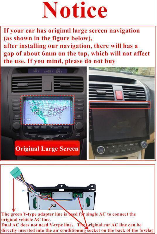 9.7 Android 10.1 Car Radio GPS Player 2+32GB FM A/C for Honda Accord 2003-2007