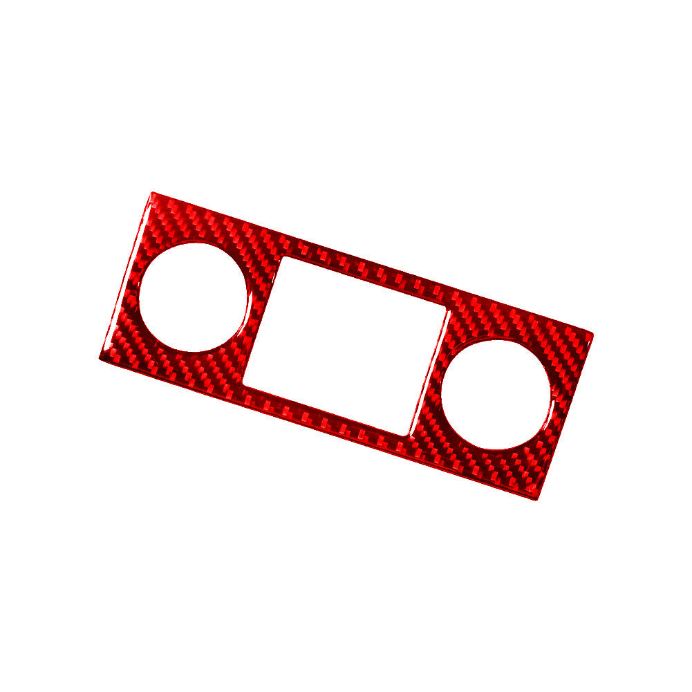 Red Carbon Fiber Digital Climate Cover Trim For Silverado/tahoe/ for sierra 2007-2014