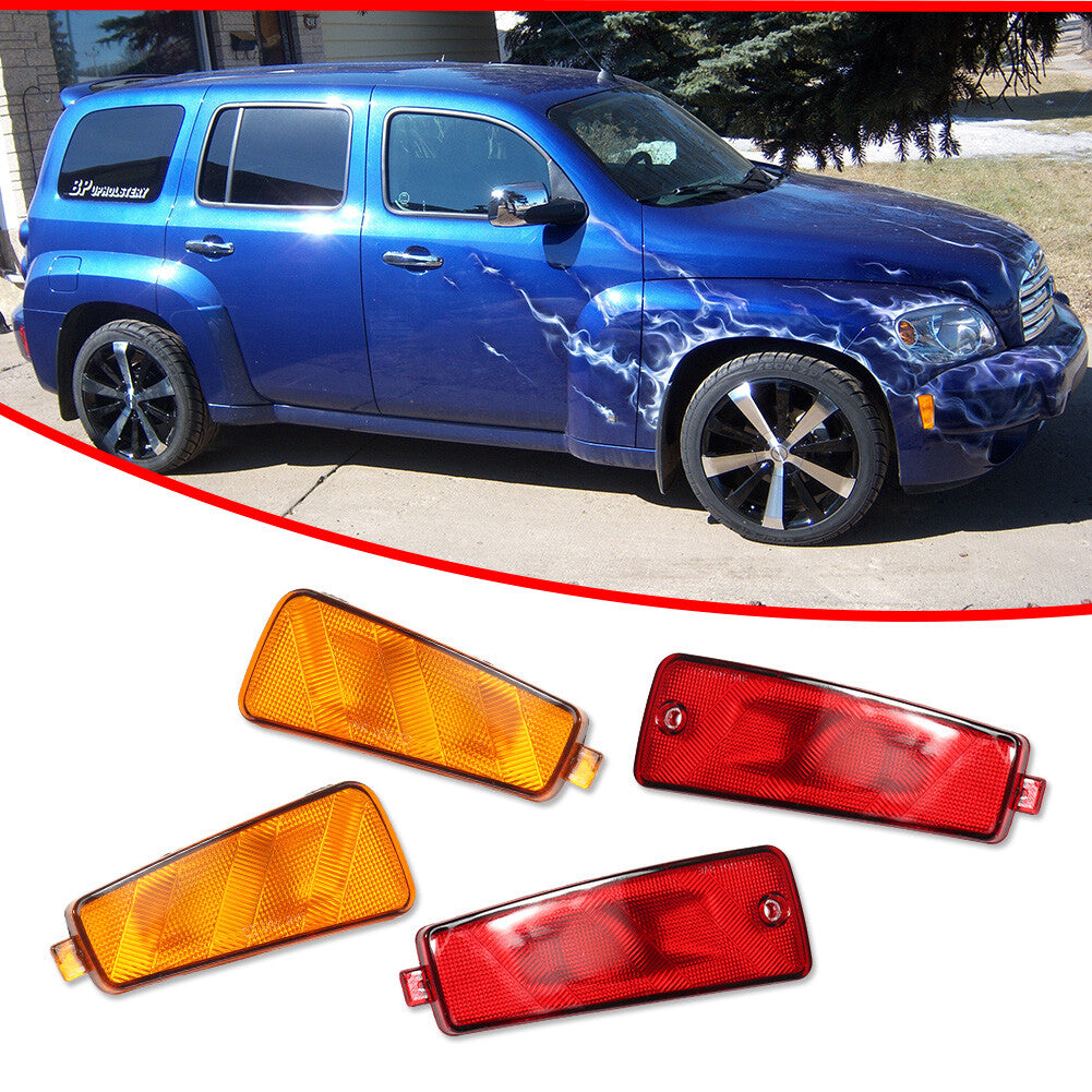 4-piece amber red front and rear marker light housings for Chevrolet HHR 2006 - 2011