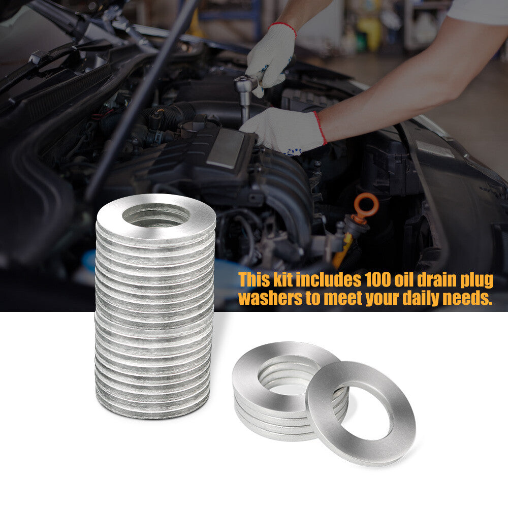 100x Oil Drain Sump Plug Washers Gasket 12mm for Toyota for Lexus for Scion 90430-12031
