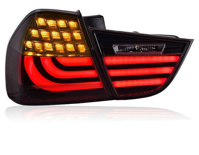 for BMW E90 3 Series 09-12 4Dr Sedan Pair LED Tube Tail Lights Brake Stop Lamp